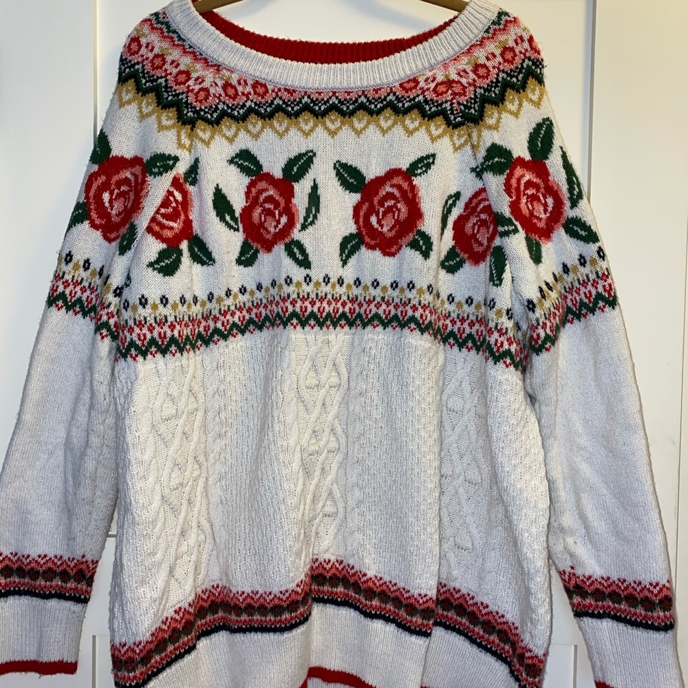 Floral Winter Sweater